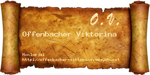 Offenbacher Viktorina névjegykártya